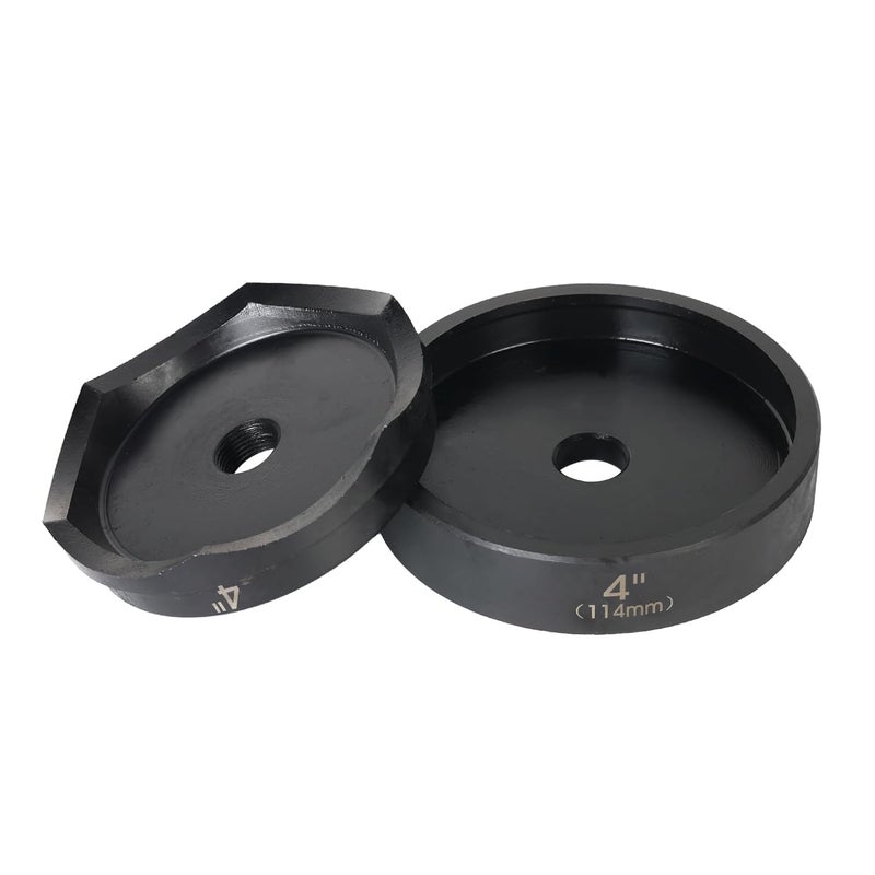 ZUVER 4" (114mm) Conduit Punch and Die Black Oxide Finish, Work with KO Tools Hydraulic Knockout Driver 3/4"-16UN Thread - Image 1